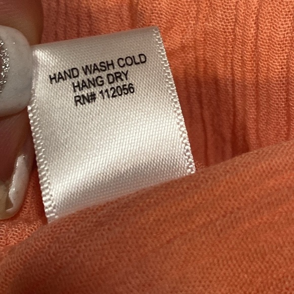 Zenana Coral Orange Peach Babydoll Lace Appliqué Ruffle Tier Cami Top NWT - Picture 15 of 15